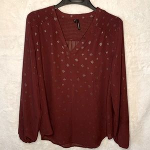 Maurices Burgundy Blouse M